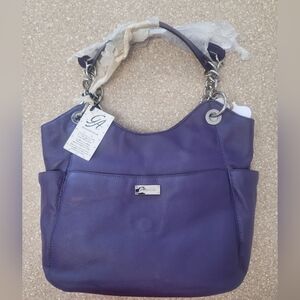 Grave Adele Purple Leather Shoulder Bag